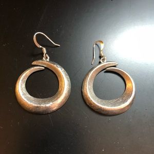 Silver circle earrings